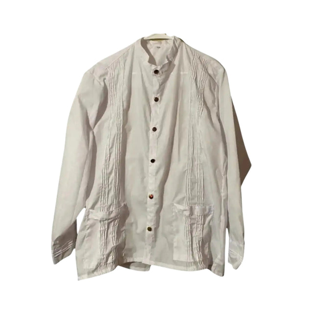 White Panamanian Camisilla shirt - white background