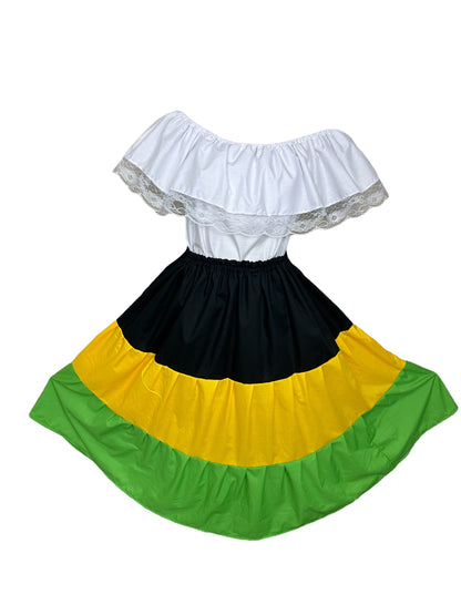 Jamaican Traditional Dress Flag Style - Casual