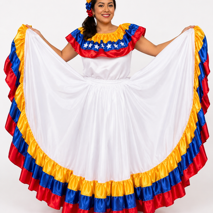 Venezuelan Traditional Handmade Wide Dancing Dress
