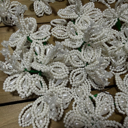 Auténtico conjunto completo de Tembleques de Perla Blanca para Pollera Panamá