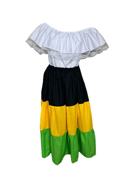 Jamaican Traditional Dress Flag Style - Casual