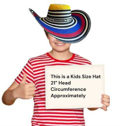 Kids Colombian Sombrero Vueltiao Hat - VivianFongDesignsLLC
