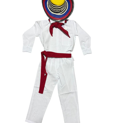 Colombian Dress 5pc Set for Boys with Sombrero Vueltiao [Niño]