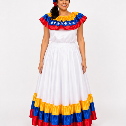 Venezuelan Traditional Handmade Wide Dancing Dress