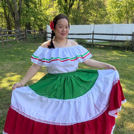 Vestido tradicional mexicano de fiesta para mujer