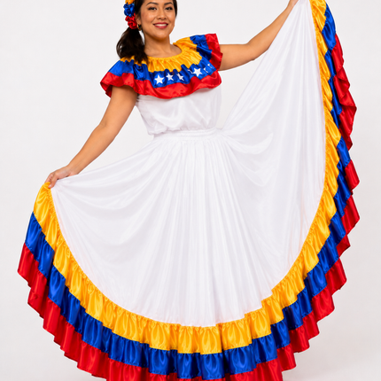 Venezuelan Traditional Handmade Wide Dancing Dress