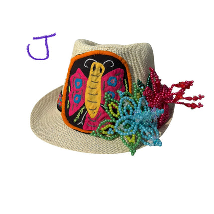 Tembleque and Mola Fedora Panama Hat by Vivian Fong Designs 58cm