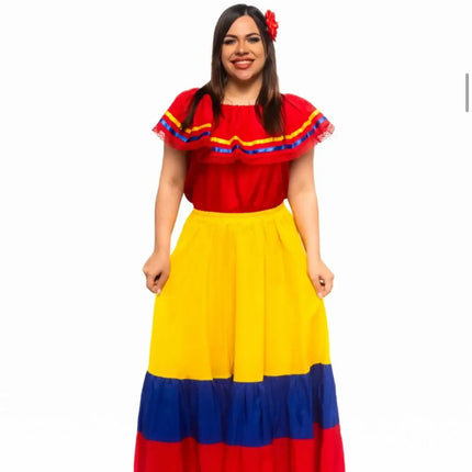Ecuador Traditional Women Fiesta Dress - VivianFongDesignsLLC