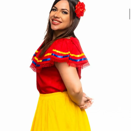 Ecuador Traditional Women Fiesta Dress - VivianFongDesignsLLC