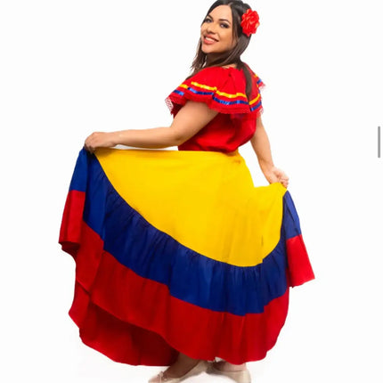 Ecuador Traditional Women Fiesta Dress - VivianFongDesignsLLC