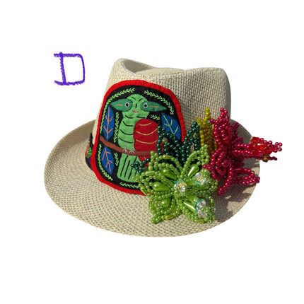 Tembleque and Mola Fedora Panama Hat by Vivian Fong Designs 58cm
