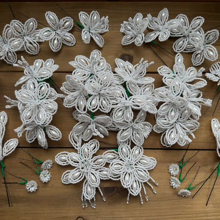 Authentic Tembleques White Pearl Set for Panama Pollera