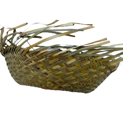 Dominican Traditional Pava Hat with Blue Scarf