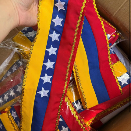 Venezuela Tri Color Flag Band with 8 Stars Sash Unisex