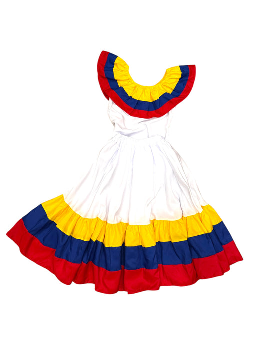 Traditional Colombian Dress - White