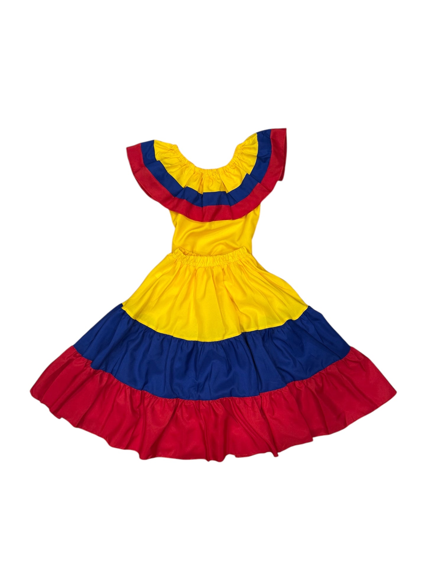 Colombian Traditional Dress Tri-color for Girl