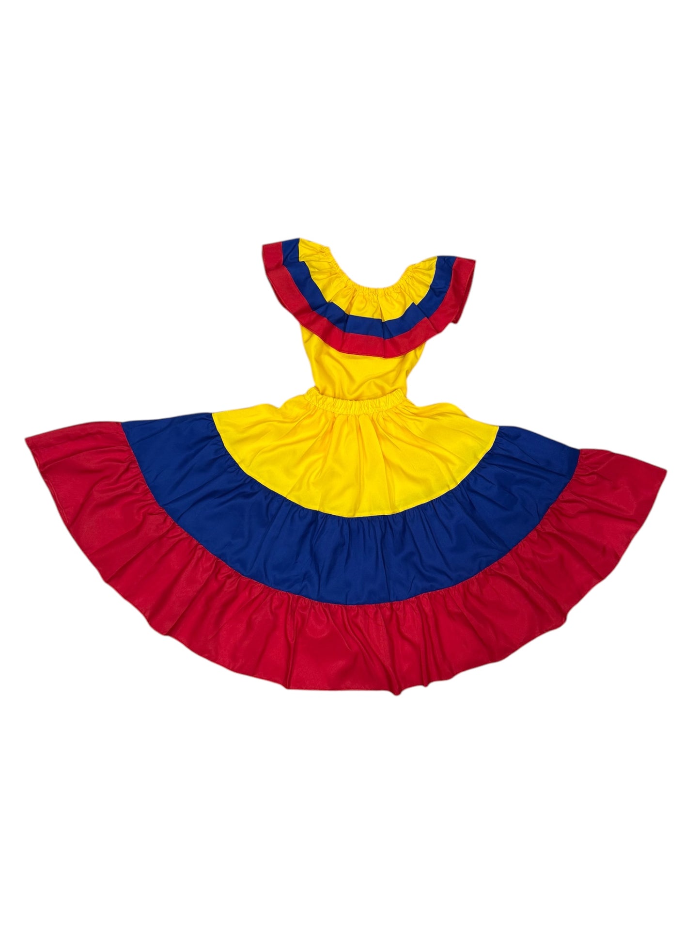 Colombian Traditional Dress Tri-color for Girl