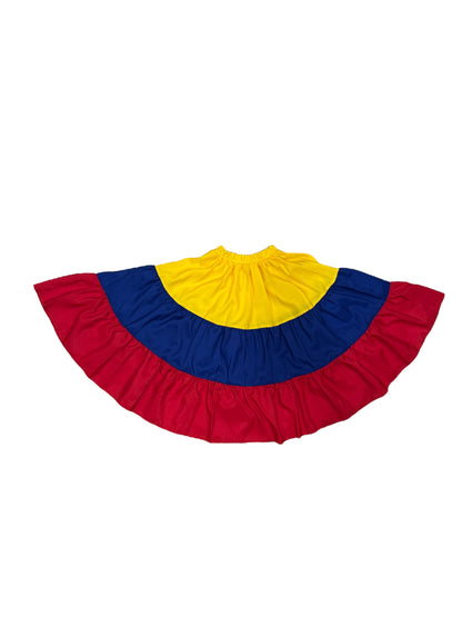 Colombian Traditional Dress Tri-color for Girl