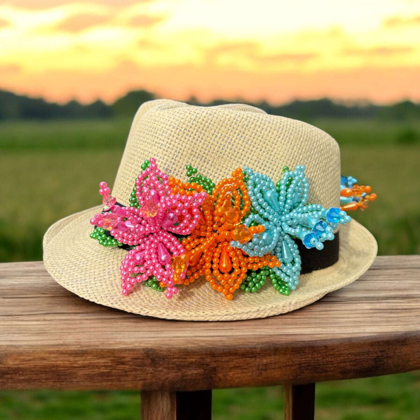 Tembleque Chapeau Fedora Chapeau Panama Panama Printemps/Été Chapeau de Plage Tan Jaune Turquoise Violet