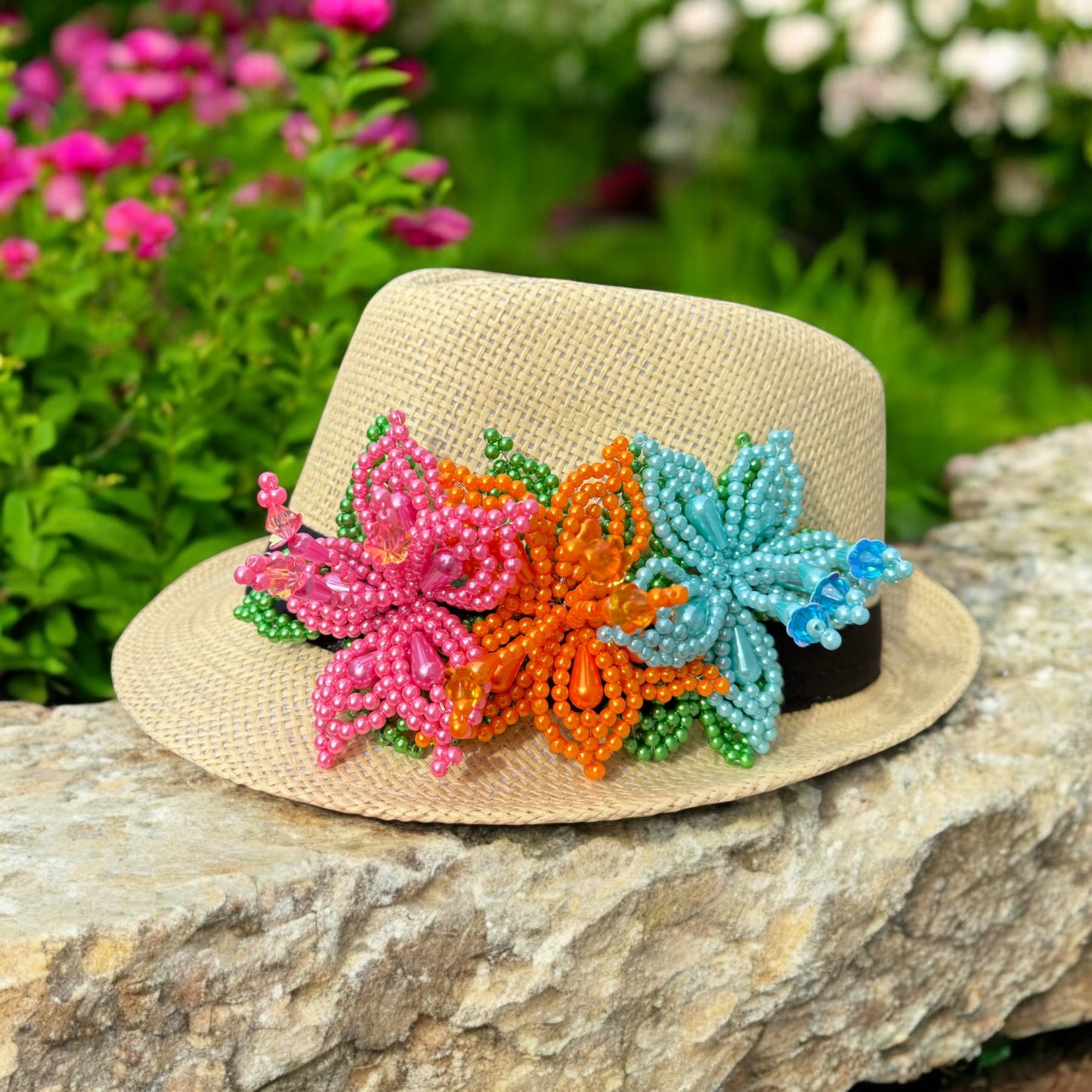 Tembleque Chapeau Fedora Chapeau Panama Panama Printemps/Été Chapeau de Plage Tan Jaune Turquoise Violet