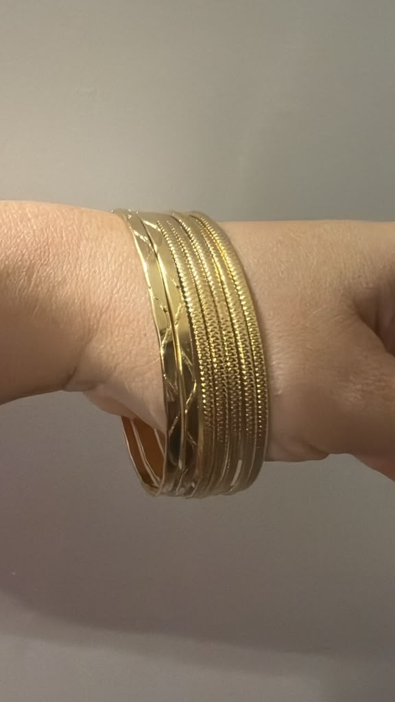Semanaria Bijoux panaméens Bracelet jonc en laiton plaqué or Panama