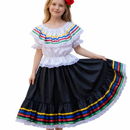 Colombian Traditional Campesina Dress for Girls