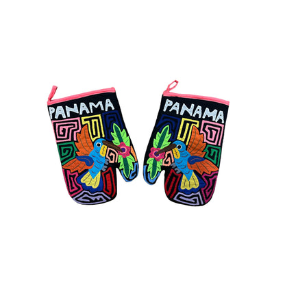 Mola Handmade Panamanian Pot Holder Set Made by Guna Women