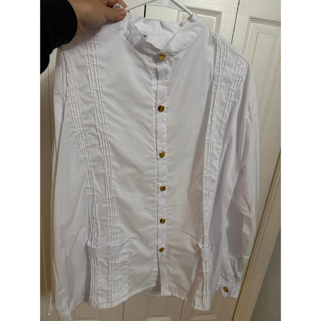 White Authentic Panamanian Men's Shirt Camisilla