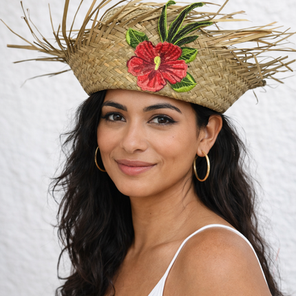 Puerto Rican Pava with Hibiscus Maga Flower