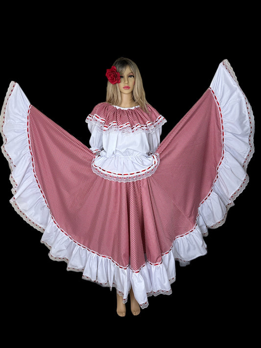 Robe de danse colombienne Cuello de Bandeja Cumbia