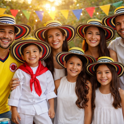 Sombrero Vueltiao Colombiano para Adulto Poliéster