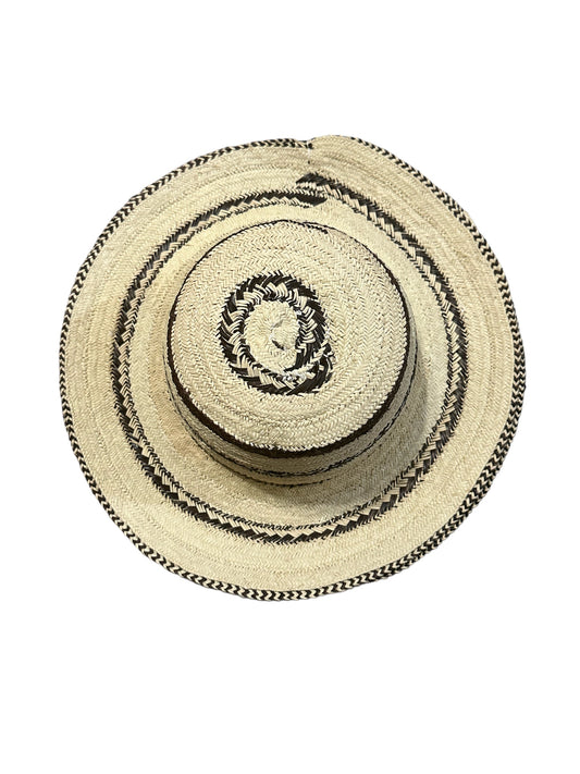 Sombrero Montuno Blanco Panama Chapeau folklorique authentique fait à la main Taille panaméenne 22,5 »