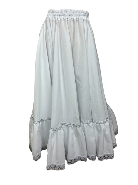 White Wide Dancing Skirt