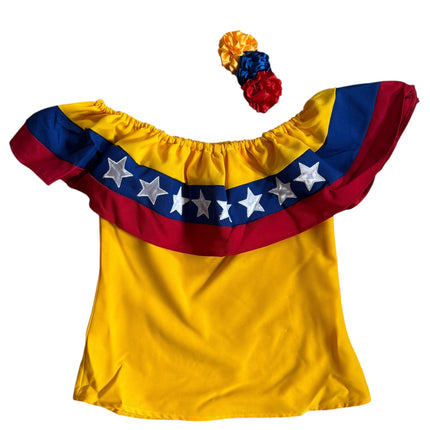Venezuela Traditional Girls Flag-Style Dress