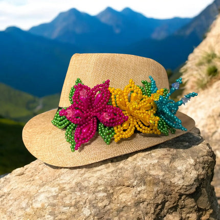 Tembleque Fedora Hat - Panamanian Spring/Summer Beach Hat - VivianFongDesignsLLC