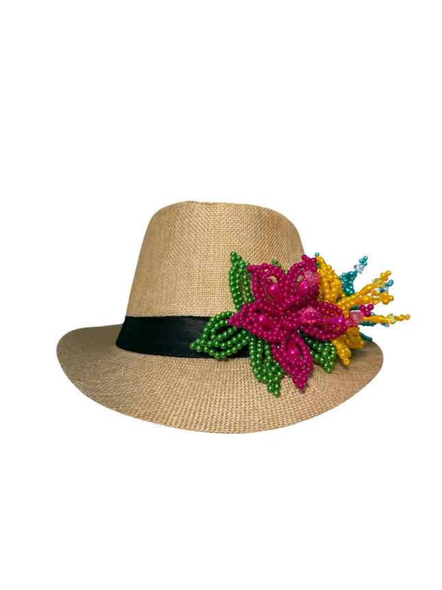 Tembleque Fedora Hat - Panamanian Spring/Summer Beach Hat - VivianFongDesignsLLC