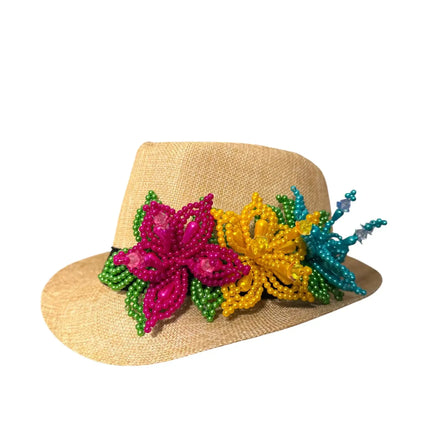 Tembleque Fedora Hat - Panamanian Spring/Summer Beach Hat - VivianFongDesignsLLC