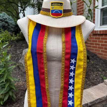 Venezuela Hat and Sash Set Unisex - VivianFongDesignsLLC