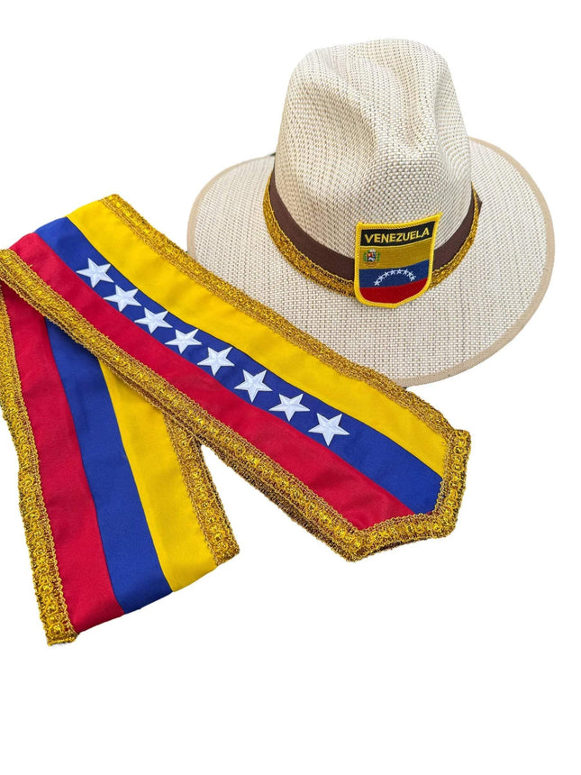 Venezuela Hat and Sash Set Unisex - VivianFongDesignsLLC