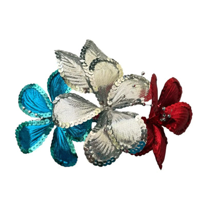 Sequin Flowers Hair Comb for Carnaval & Cumbia - VivianFongDesignsLLC