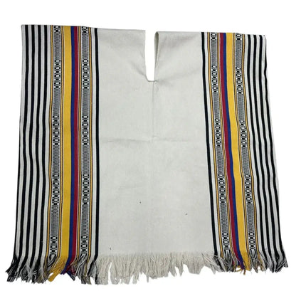 Colombian Poncho Fino – Authentic Unisex Handmade Beige Cape - VivianFongDesignsLLC
