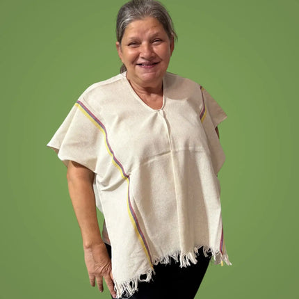 Colombian Sencillo Poncho – Authentic Handmade Everyday Cape - VivianFongDesignsLLC