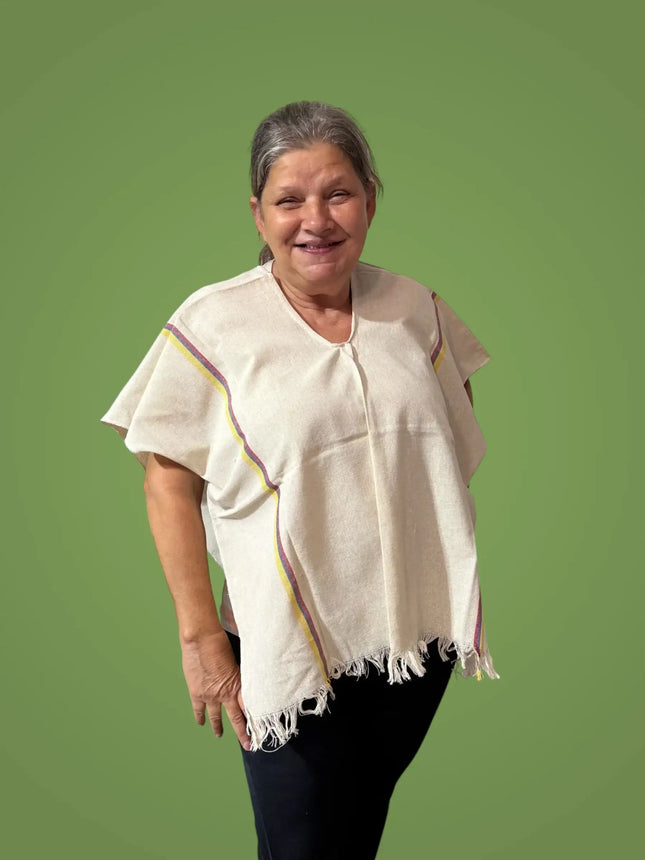 Colombian Sencillo Poncho – Authentic Handmade Everyday Cape - VivianFongDesignsLLC