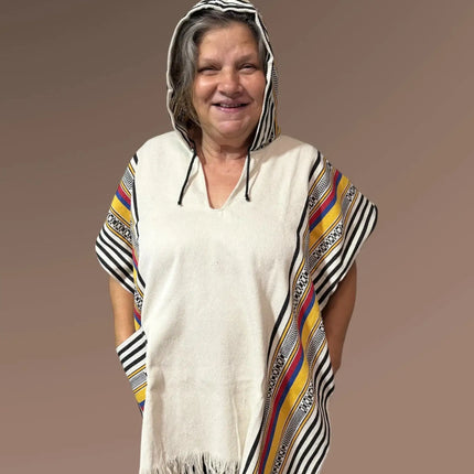 Colombian Capote Poncho – Authentic Handmade Cape with Hoodie - VivianFongDesignsLLC