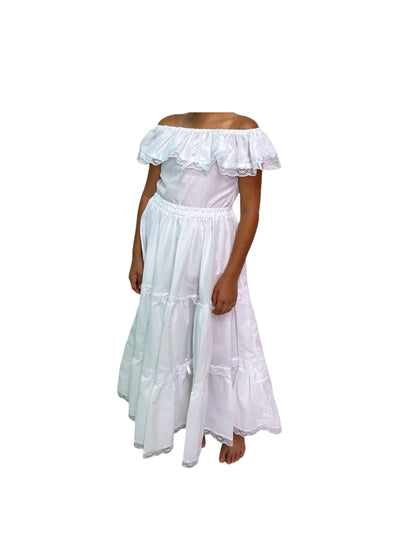 Puerto Rican Bomba y Plena Dress with Lace for Adults