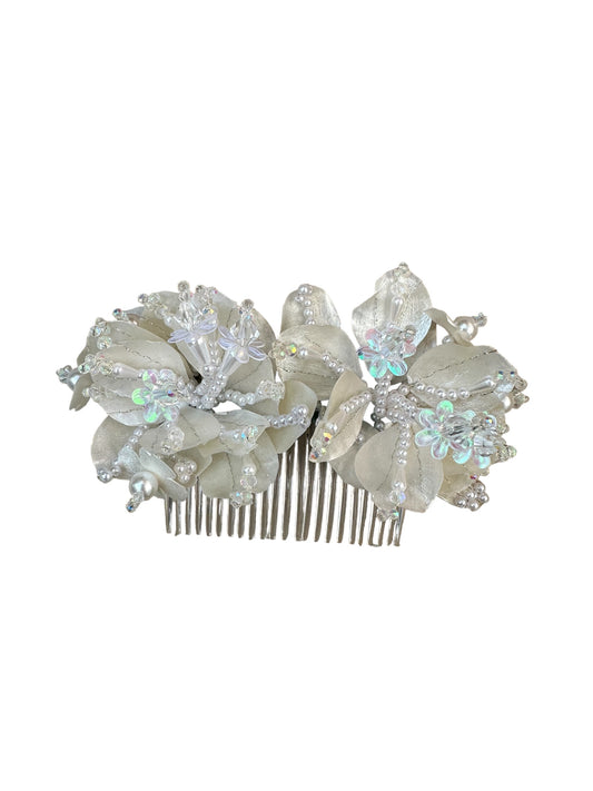 Tembleques Authentique Escama de Pescado Perle Cristal Fleur Pollera Fleurs