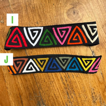 Mola Handmade Authentic Panamanian Elastic Back Headbands - VivianFongDesignsLLC