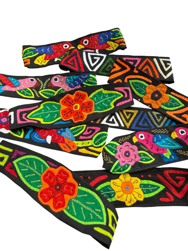 Mola Handmade Authentic Panamanian Elastic Back Headbands - VivianFongDesignsLLC