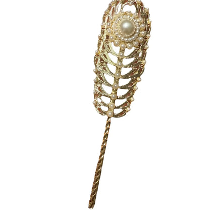 Pajuela for Panamanian Pollera with White Pearls - VivianFongDesignsLLC