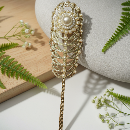 Pajuela para Pollera Panameña con Perlas Blancas